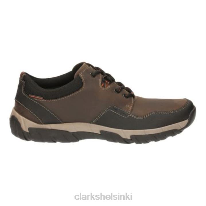 Walbeck reuna ruskeat nahkaiset clarks Clarks miehet 2DHN4446 ruskeaa nahkaa