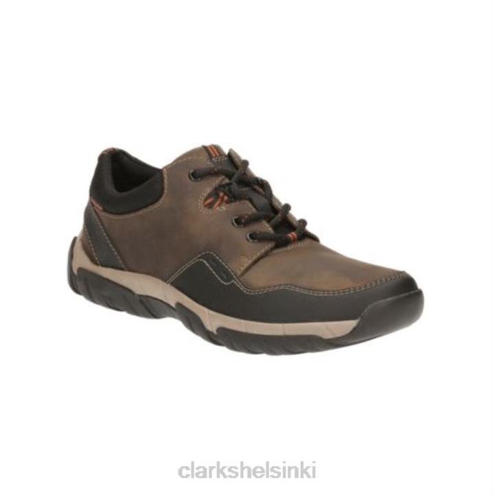 Walbeck reuna ruskeat nahkaiset clarks Clarks miehet 2DHN4446 ruskeaa nahkaa