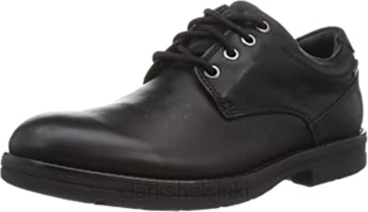 black clarks banning lo gtx mustat nahkaiset miesten muodolliset kengät Clarks miehet 2DHN712 musta