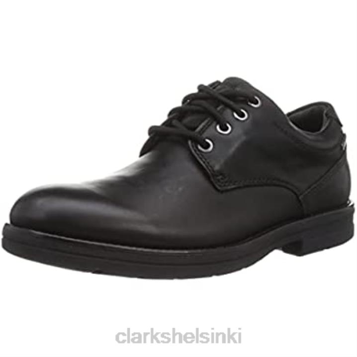 black clarks banning lo gtx mustat nahkaiset miesten muodolliset kengät Clarks miehet 2DHN712 musta