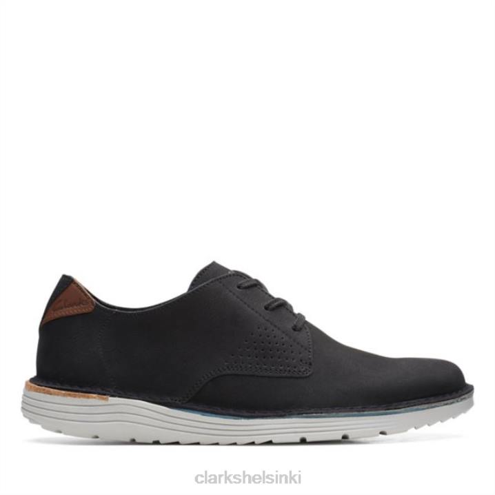 black nubuck clarks b runo low black nubuck Clarks miehet 2DHN6696 musta nubukki