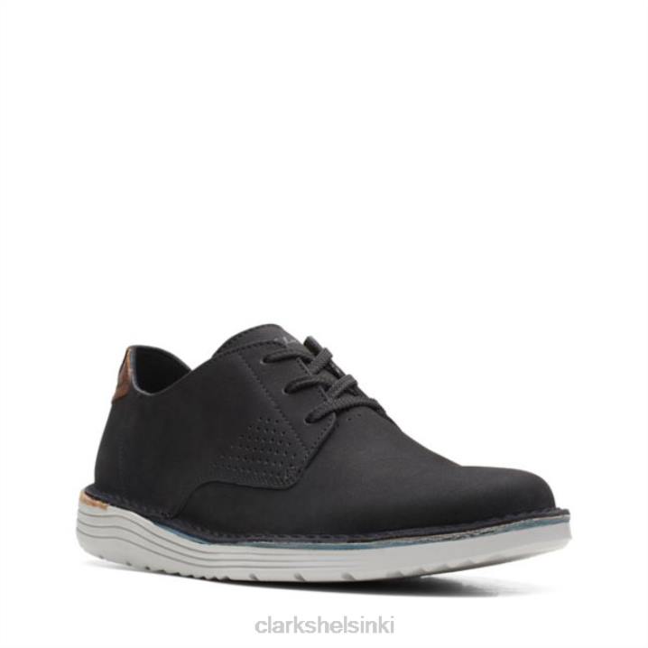 black nubuck clarks b runo low black nubuck Clarks miehet 2DHN6696 musta nubukki