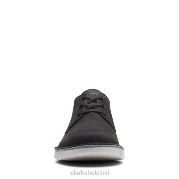 black nubuck clarks b runo low black nubuck Clarks miehet 2DHN6696 musta nubukki