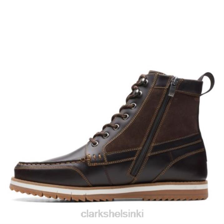 clarks durston hi tummanruskea nahka Clarks miehet 2DHN4546 tummanruskeaa nahkaa