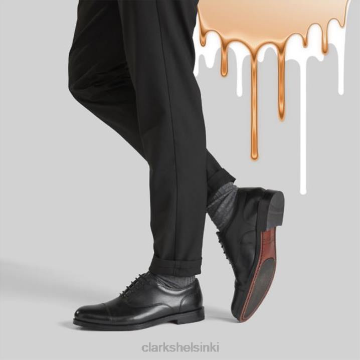 clarks musta nahka craftdean lippis musta nahka Clarks miehet 2DHN5497 musta nahka