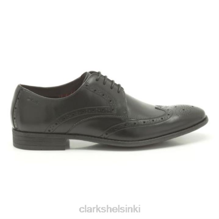 clarks musta nahka karttaraja Clarks miehet 2DHN4521 musta nahka