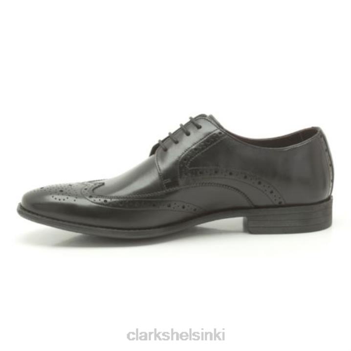 clarks musta nahka karttaraja Clarks miehet 2DHN4521 musta nahka