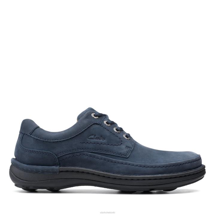 clarks nature three navy nubuck Clarks miehet 2DHN3666 laivaston nubukki