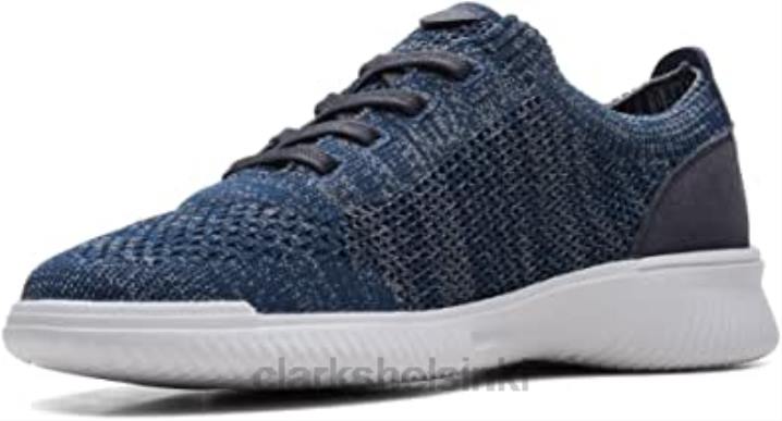 clarks navy knit donaway knit miesten tennarit Clarks miehet 2DHN545 laivastonsininen neule