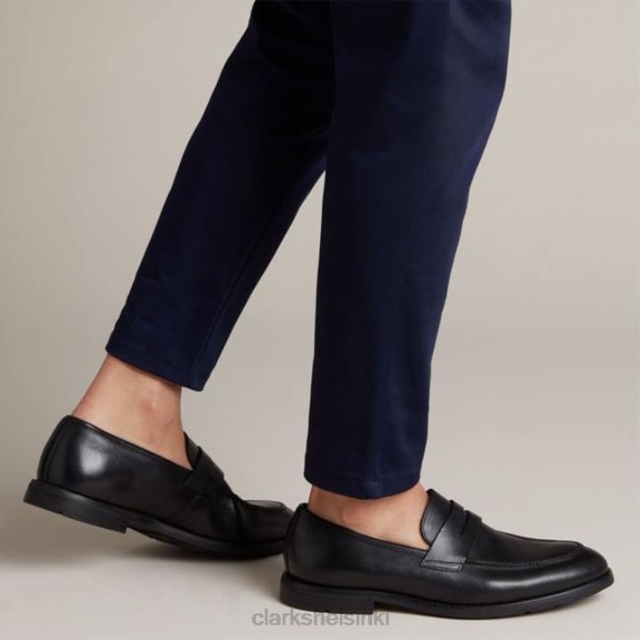 clarks ronnie step black nahka musta nahka Clarks miehet 2DHN5562 musta nahka