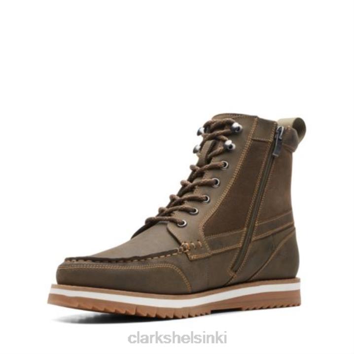 clarks tumma oliivi nahka durston hei Clarks miehet 2DHN4545 tummaa oliivi nahkaa