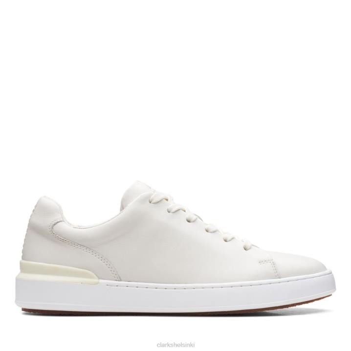 clarks white leather court lite pitsi valkoinen nahka Clarks miehet 2DHN5521 valkoista nahkaa