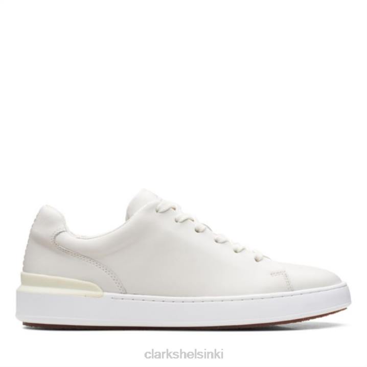 clarks white leather court lite pitsi valkoinen nahka Clarks miehet 2DHN5521 valkoista nahkaa