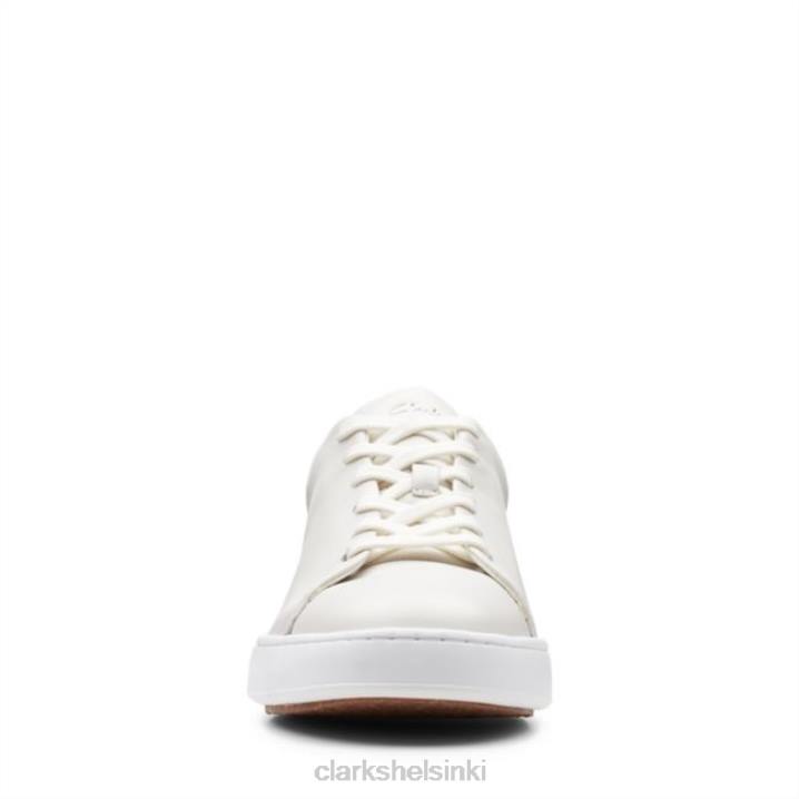 clarks white leather court lite pitsi valkoinen nahka Clarks miehet 2DHN5521 valkoista nahkaa