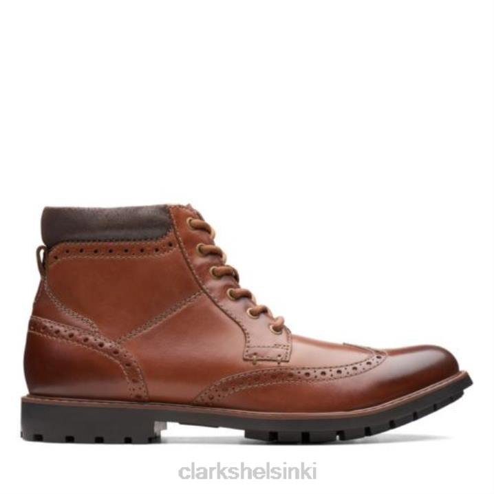 curington rise clarks tan nahkaa Clarks miehet 2DHN4551 ruskea nahka