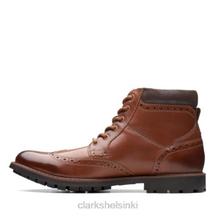 curington rise clarks tan nahkaa Clarks miehet 2DHN4551 ruskea nahka