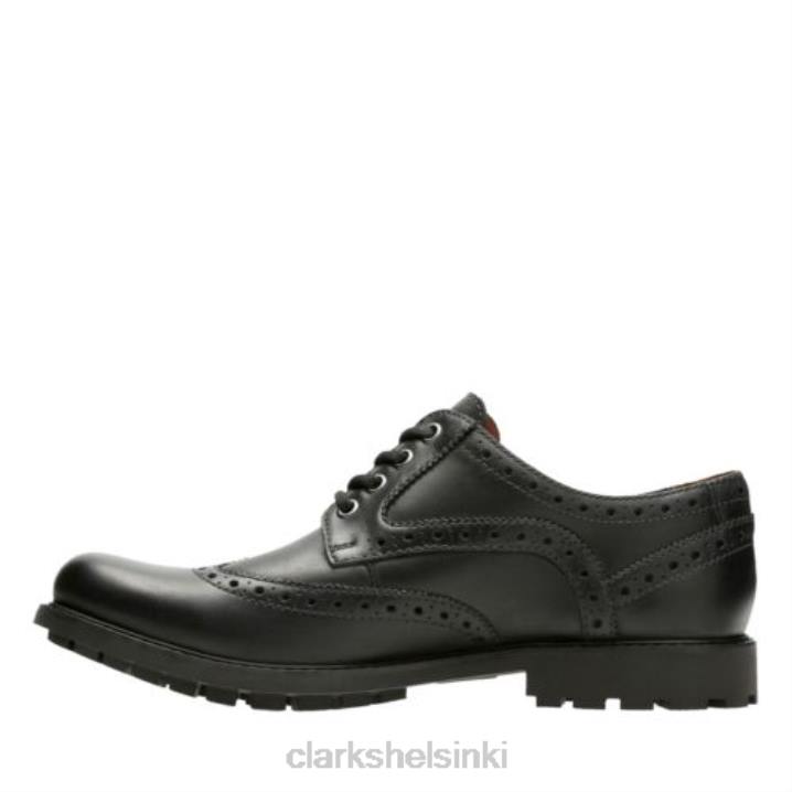 curington wing clarks mustaa nahkaa Clarks miehet 2DHN4469 musta nahka