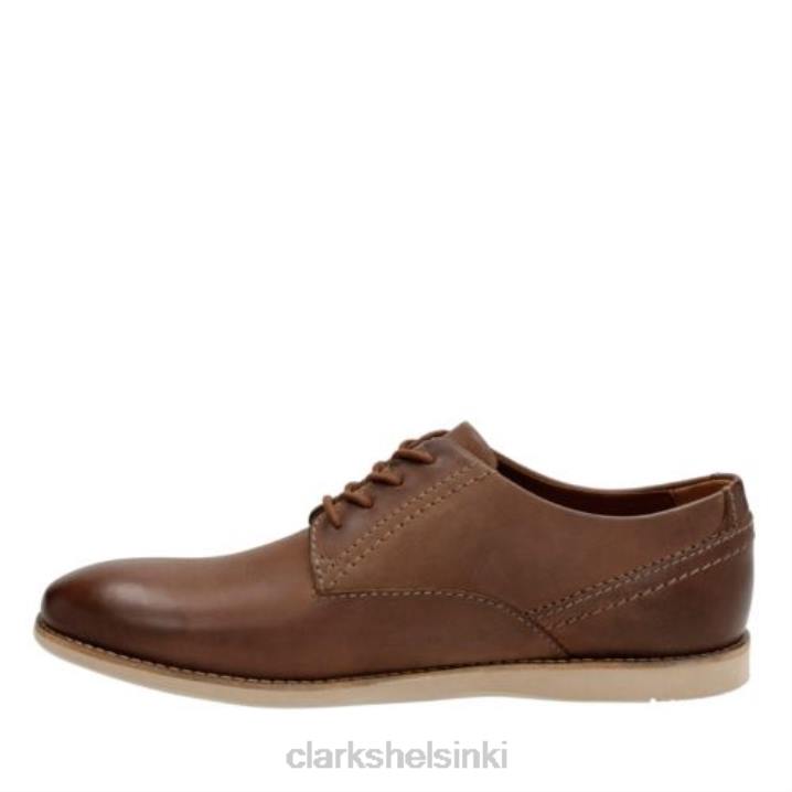 franson plain tan nahka clarks Clarks miehet 2DHN4510 ruskea nahka