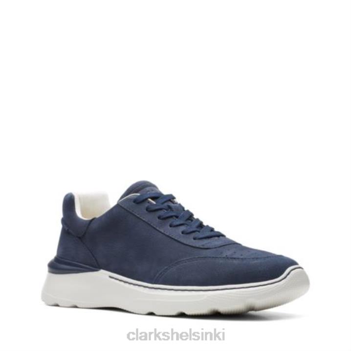 laivastonsininen nubuck sprint litteä pitsi clarks Clarks miehet 2DHN4436 laivaston nubukki