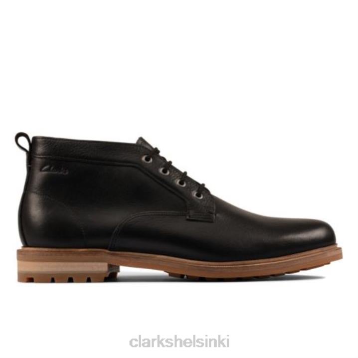 musta nahka clarks foxwell mid Clarks miehet 2DHN4539 musta nahka