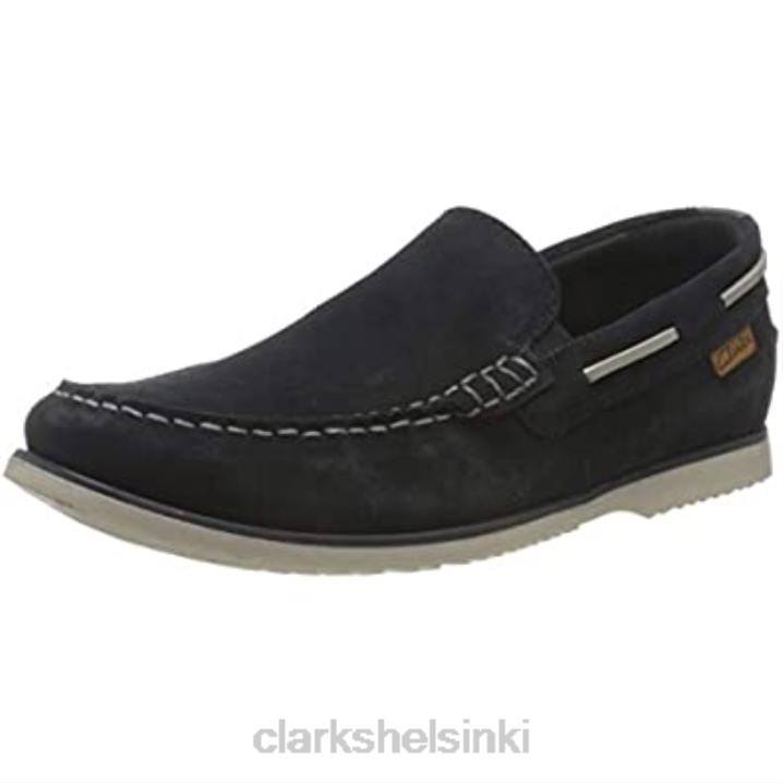 navy mokkanahka clarks miesten noonan step venekenkä Clarks miehet 2DHN499 laivastonsininen mokka