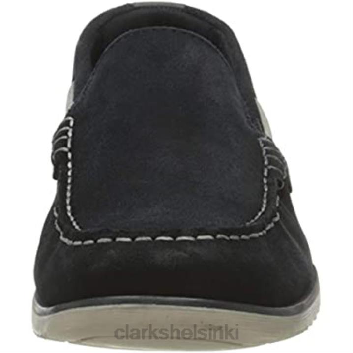 navy mokkanahka clarks miesten noonan step venekenkä Clarks miehet 2DHN499 laivastonsininen mokka