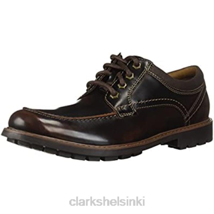 tummanruskea nahkainen clarks miesten curington walk mokasiini Clarks miehet 2DHN2288 tummanruskeaa nahkaa