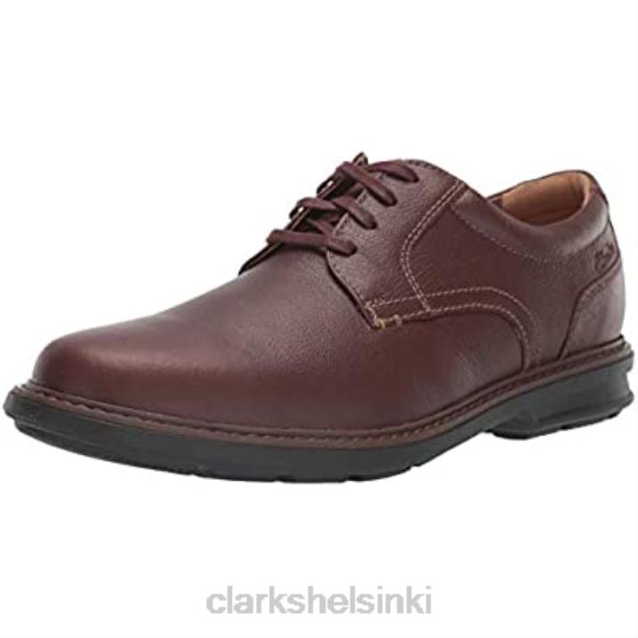 clarks mahoga ny nahkainen miesten rendell plaoxford Clarks miehet 2DHN1249