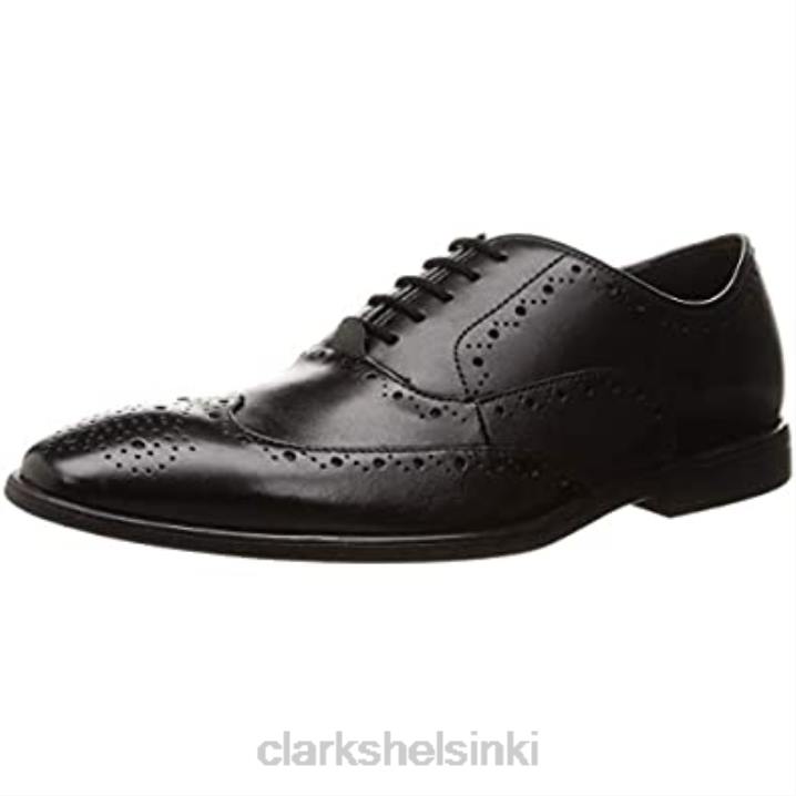 clarks miesten bampton rhodes oxford litteä musta nahka Clarks miehet 2DHN1898 musta nahka