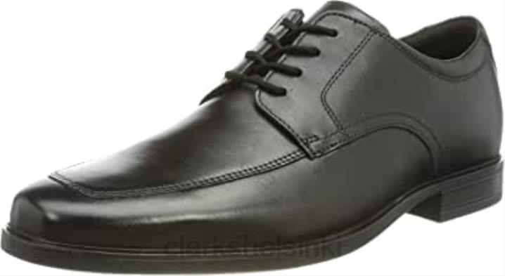 musta miesten Howard-esiliina oxford-schuh clarks Clarks miehet 2DHN2156 musta nahka