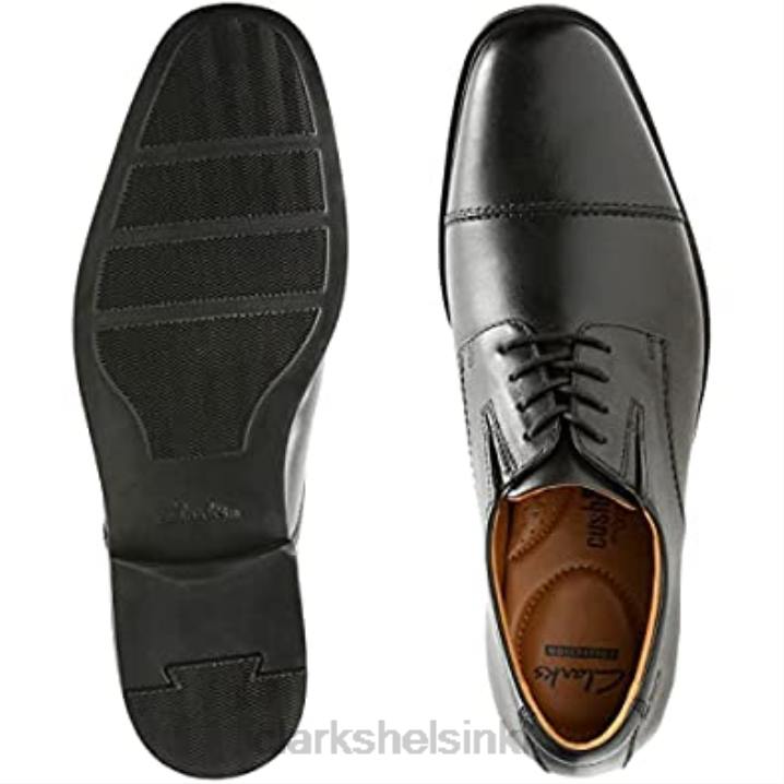 musta miesten tilden-lippis oxford clarks Clarks miehet 2DHN2244 musta nahka