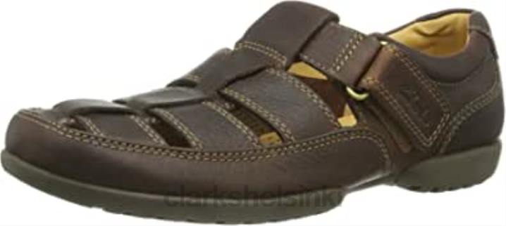 clarks miesten kallistavat avoimet sandaalit ruskea mahoga ny -nahka Clarks miehet 2DHN2306 ruskea mahonki nahka