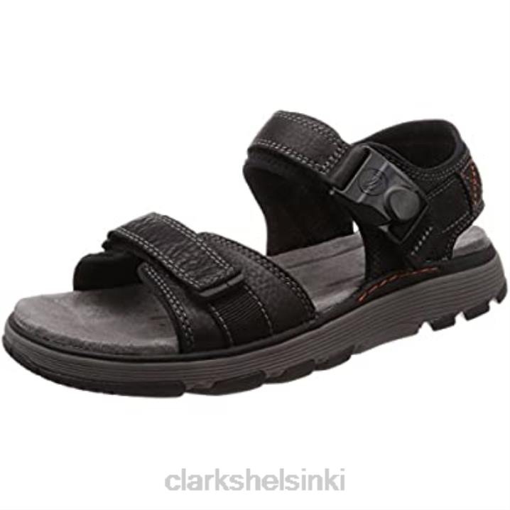 clarks miesten un trek osa sling back sandaalit musta Clarks miehet 2DHN2458 musta nahka