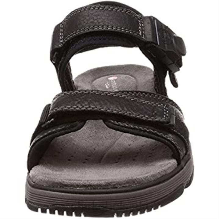 clarks miesten un trek osa sling back sandaalit musta Clarks miehet 2DHN2458 musta nahka