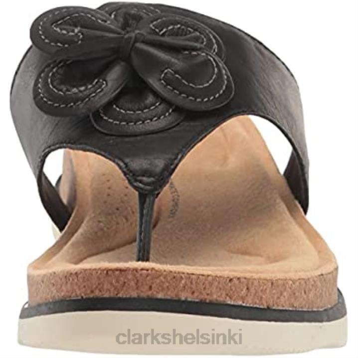 miesten brynn-tyylinen litteä sandaali clarks musta nahka Clarks miehet 2DHN2727 musta nahka