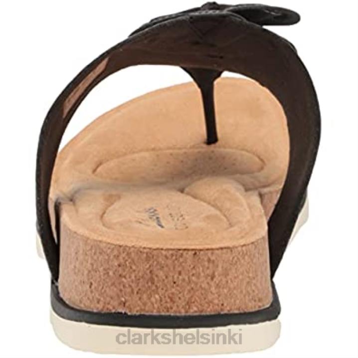 miesten brynn-tyylinen litteä sandaali clarks musta nahka Clarks miehet 2DHN2727 musta nahka