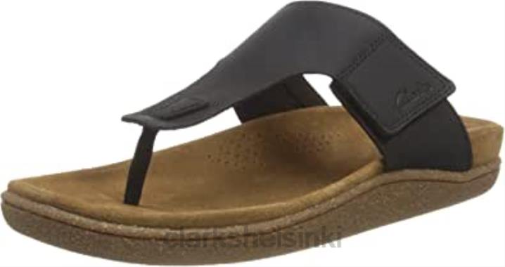 miesten pilton post flip-flop musta nahka clarks Clarks miehet 2DHN582 musta nahka