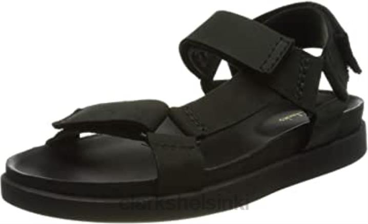 musta nubuck clarks miesten sunder-sandaali Clarks miehet 2DHN360 musta nubukki