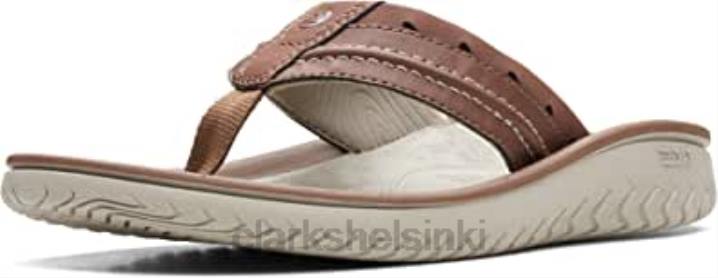 rusketus synteettiset miesten wesley post flip-flop clarks Clarks miehet 2DHN1372 rusketus synteettinen