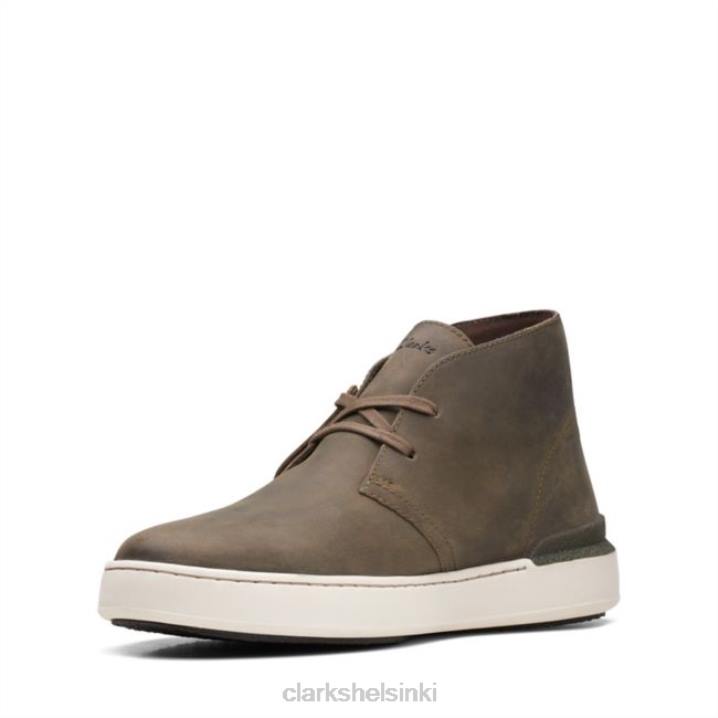clarks court lite desert boot oliivi nahka oliivi nahka Clarks miehet 2DHN6578 oliivi nahkaa