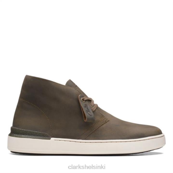 clarks oliivi nahka court lite desert boot oliivi nahkaa Clarks miehet 2DHN5689 oliivi nahkaa