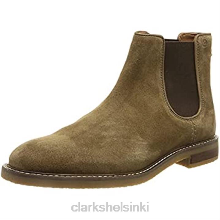 taupe mokkanahka clarks miesten jaxen chelsea saappaat Clarks miehet 2DHN2387 taupe mokka