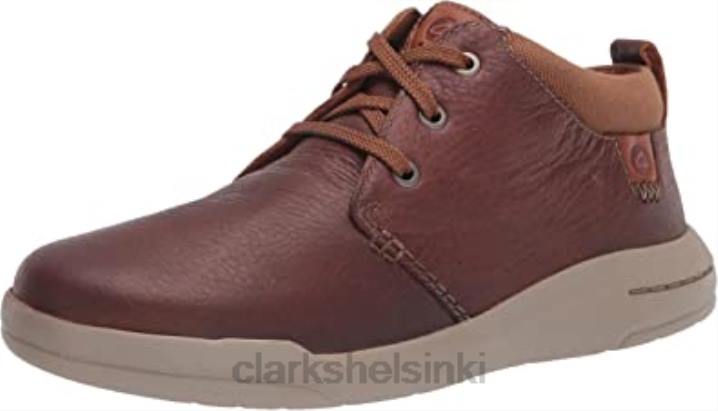 clarks miesten driftway mid chukka boot tummanruskea nahka Clarks miehet 2DHN2898