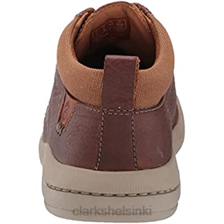 clarks tummanruskeat nahkaiset miesten driftway mid chukka -saappaat Clarks miehet 2DHN2897 tummanruskea nahka