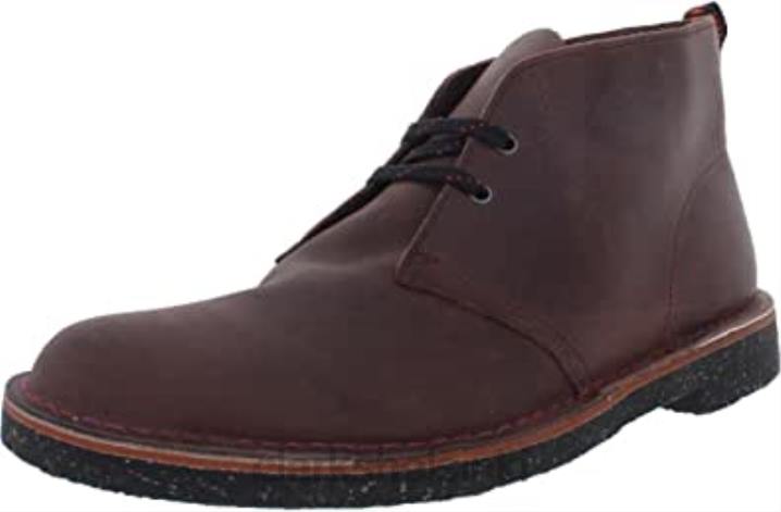 clarks viininpunainen nahka miesten bushacre 3 chukka saappaat Clarks miehet 2DHN65 viininpunainen nahka