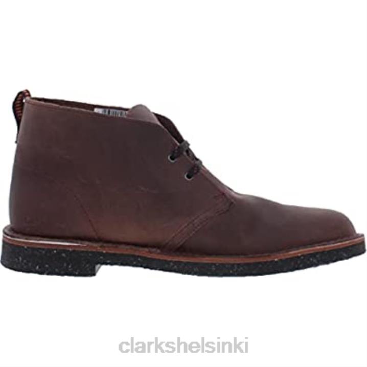 clarks viininpunainen nahka miesten bushacre 3 chukka saappaat Clarks miehet 2DHN65 viininpunainen nahka