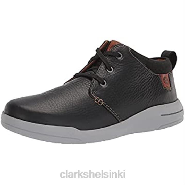 musta nahka clarks miesten driftway mid chukka saappaat Clarks miehet 2DHN1131 musta nahka