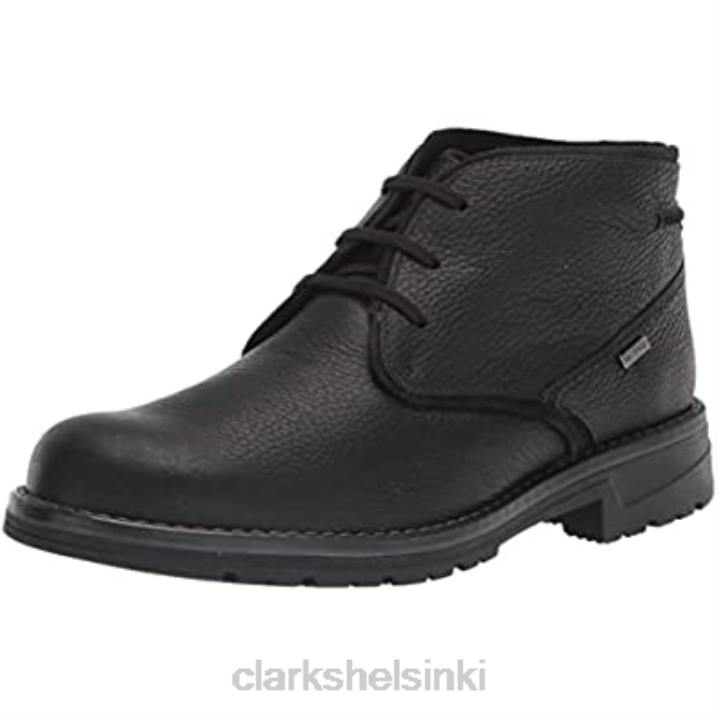musta rullanahkainen clarks miesten morris-pitsiset vedenpitävät chukkasaappaat Clarks miehet 2DHN816