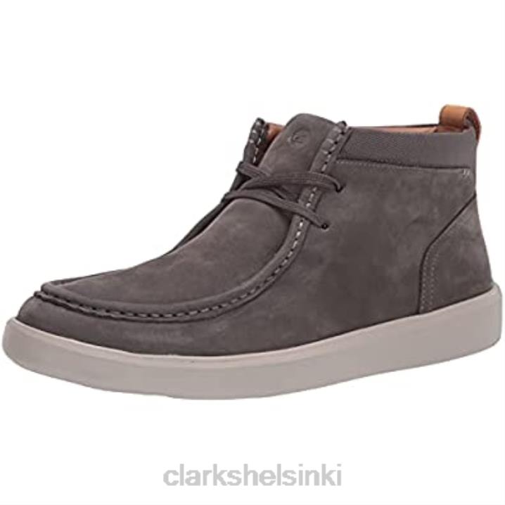 tummanharmaa nubukki clarks miesten cambro mid chukka saappaat Clarks miehet 2DHN2896 tummanharmaa nubukki