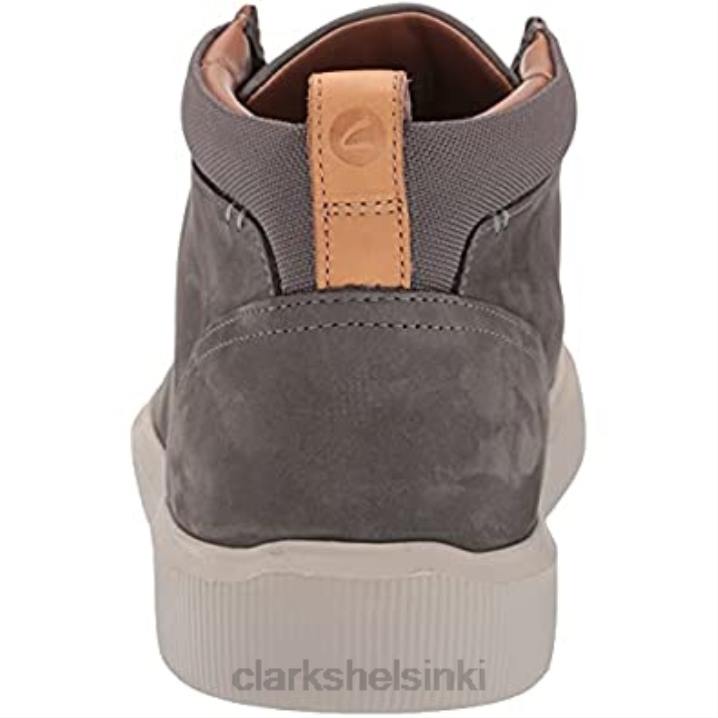 tummanharmaa nubukki clarks miesten cambro mid chukka saappaat Clarks miehet 2DHN2896 tummanharmaa nubukki